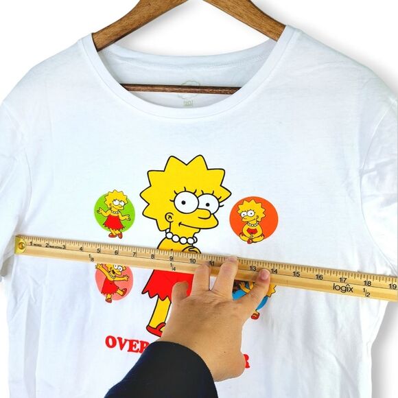 The Simpsons Lisa Simpson "Overachiever" Shirt Sleeve Tee T-shirt Sz L - Picture 6 of 9